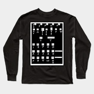 Celtic Iberian Alphabet Long Sleeve T-Shirt